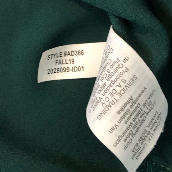 J Crew Women's Dark Green Sleeveless Tank Top with Ladder Trim - Picture 6 of 10